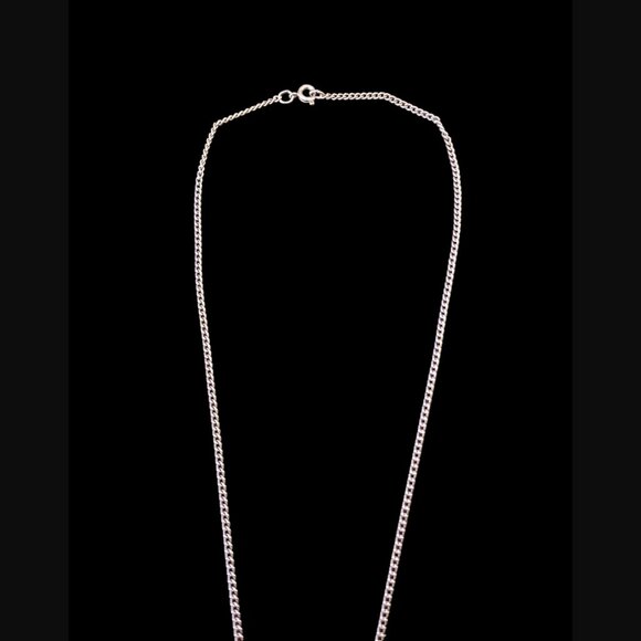 Vintage Avon Park East Collection Silver Tone Green Glass Stone Necklace 22" - Picture 5 of 7